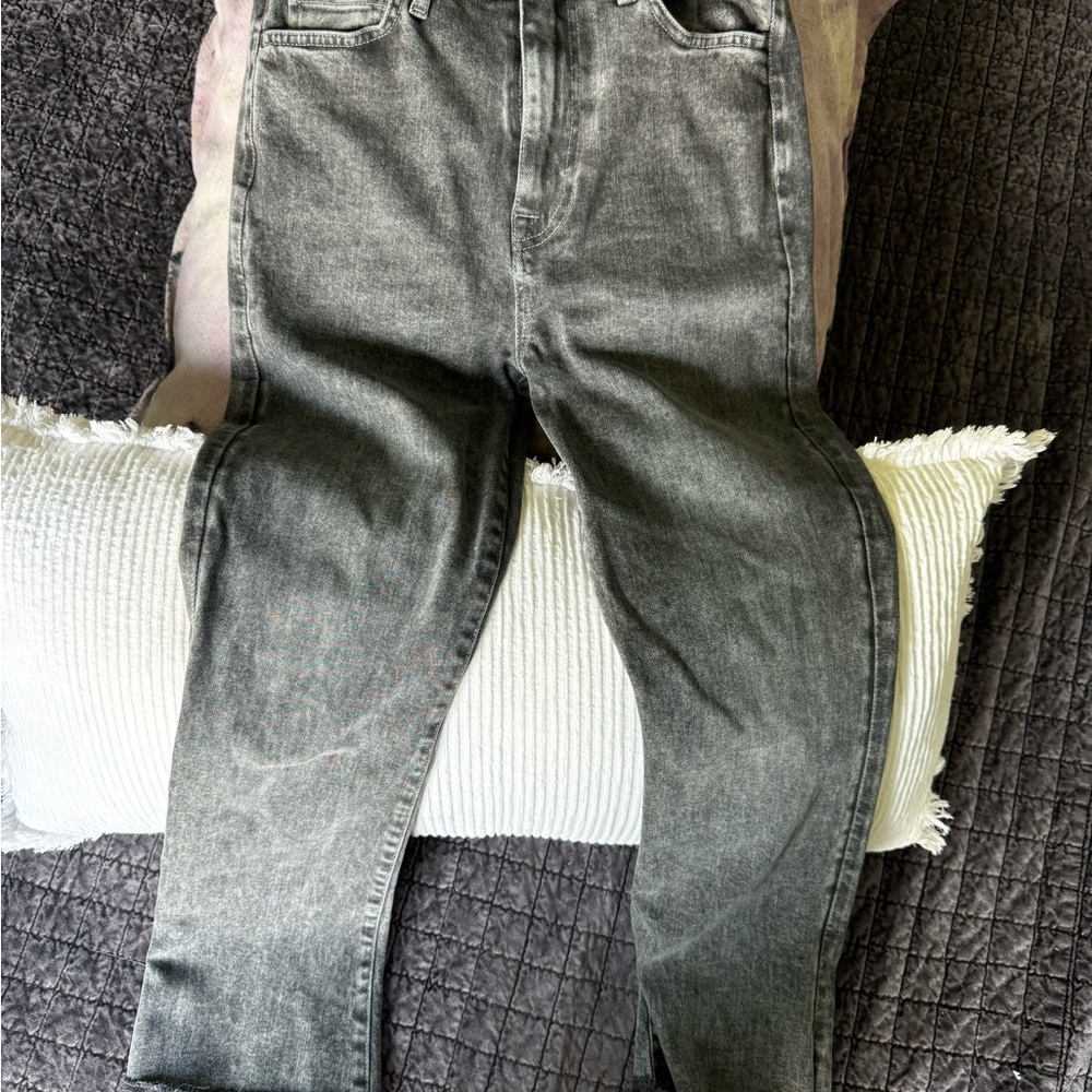 7 For All Mankind The High-Waist Slim Kick Flare Jeans Washed Black SIZE: 27 - Picture 5 of 9